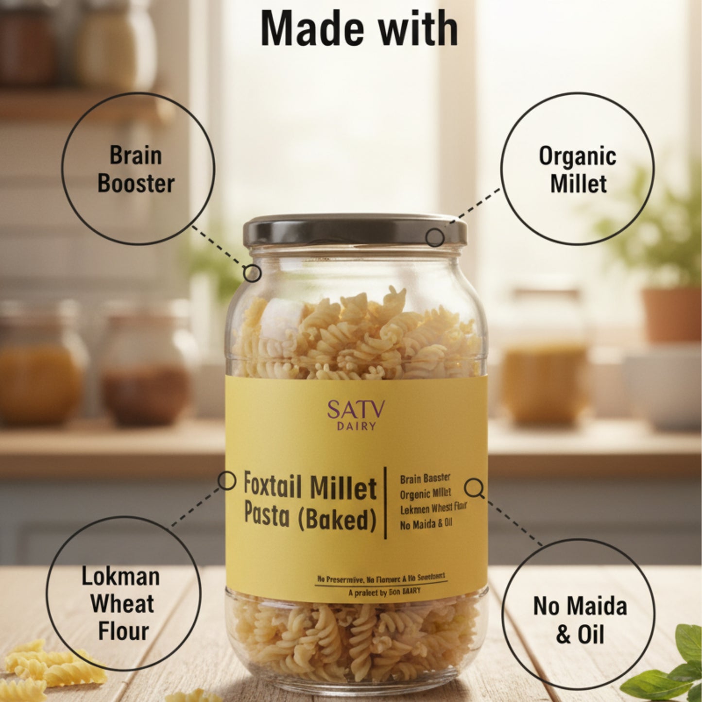 Foxtail Millet Pasta (Sun dried)