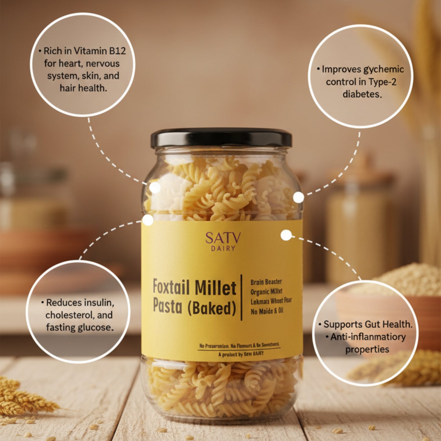 Foxtail Millet Pasta (Sun dried)