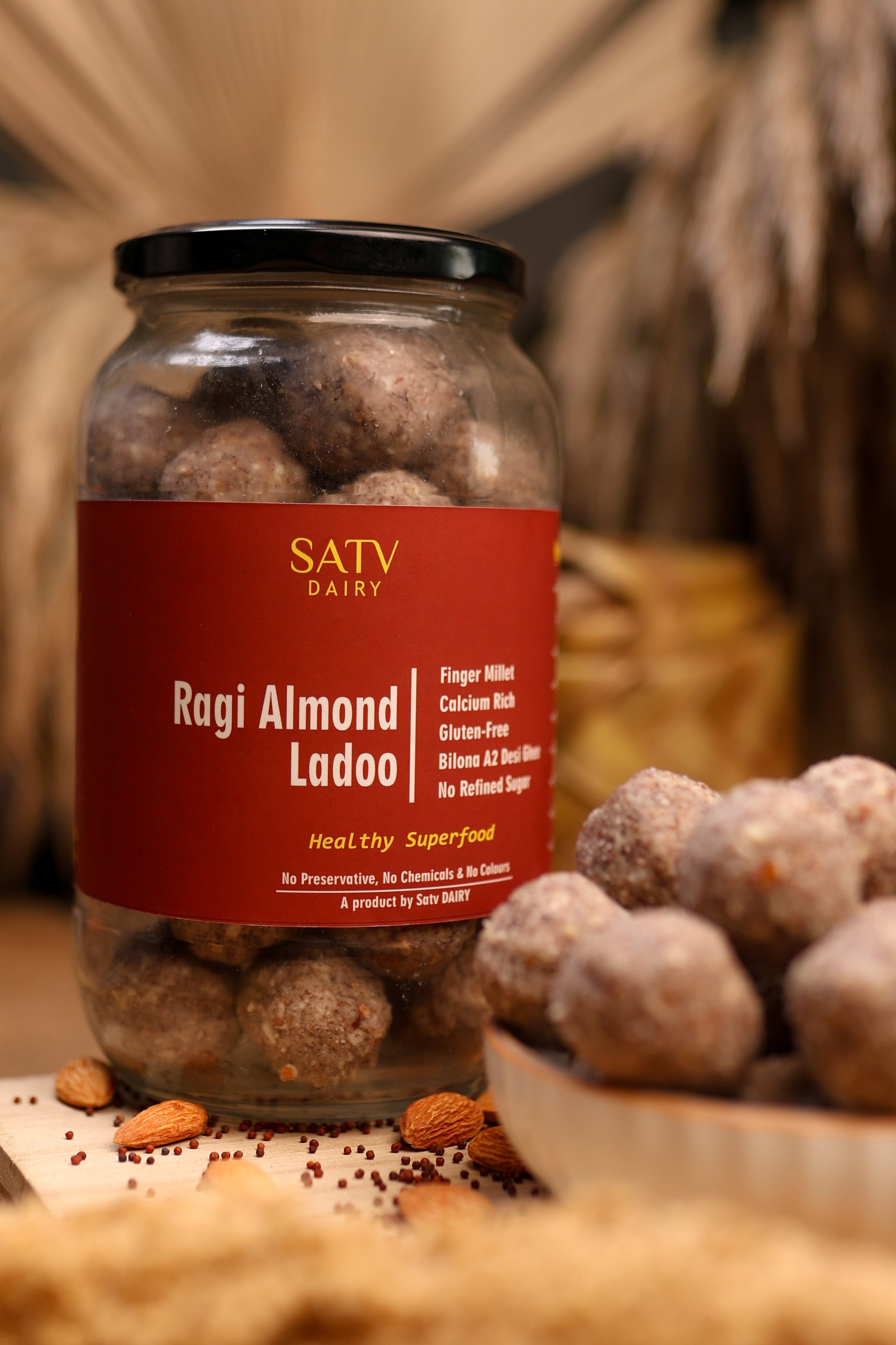 Ragi Almond Laddu (Gluten-Free)