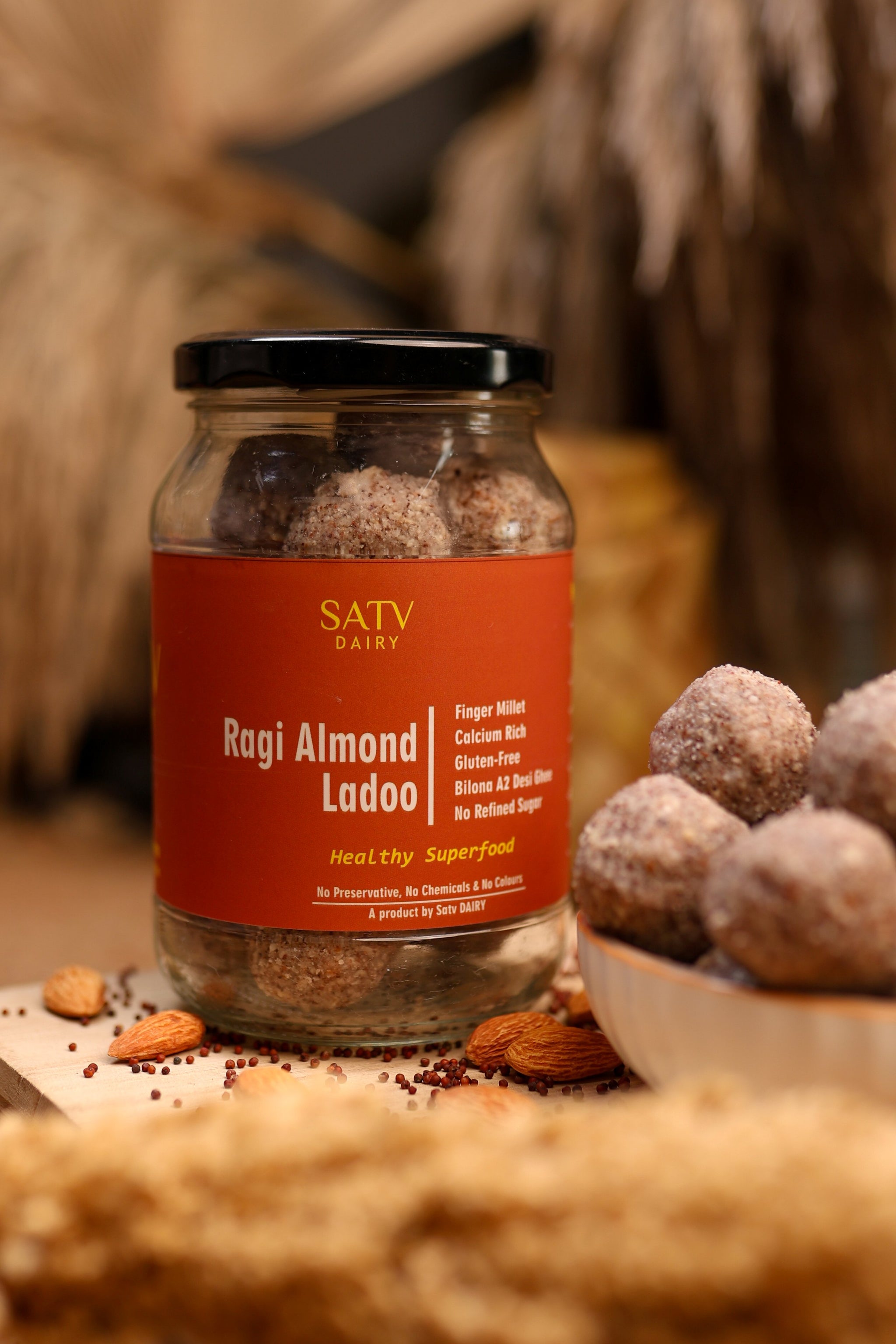 Ragi Almond Laddu (Gluten-Free)