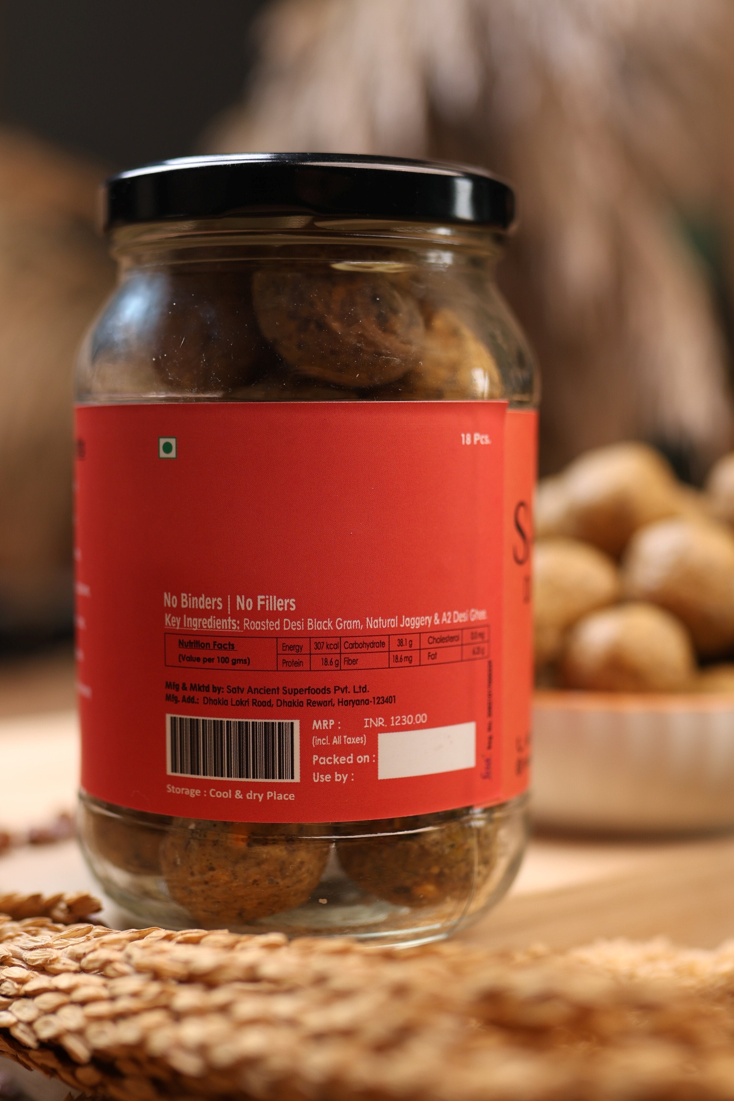 Kala Chana Desi Ghee Laddu Back image