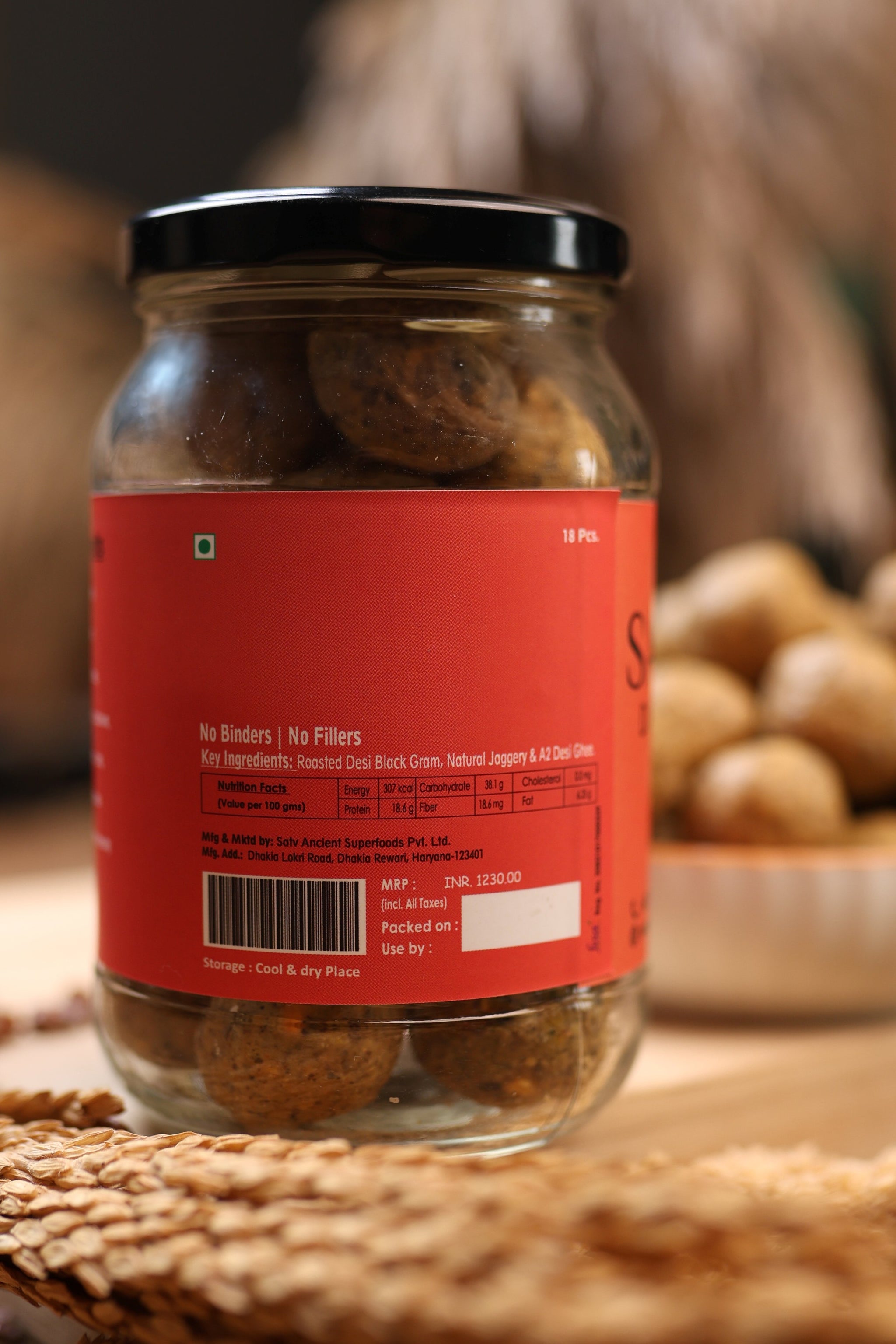 Kala Chana Desi Ghee Laddu Back image