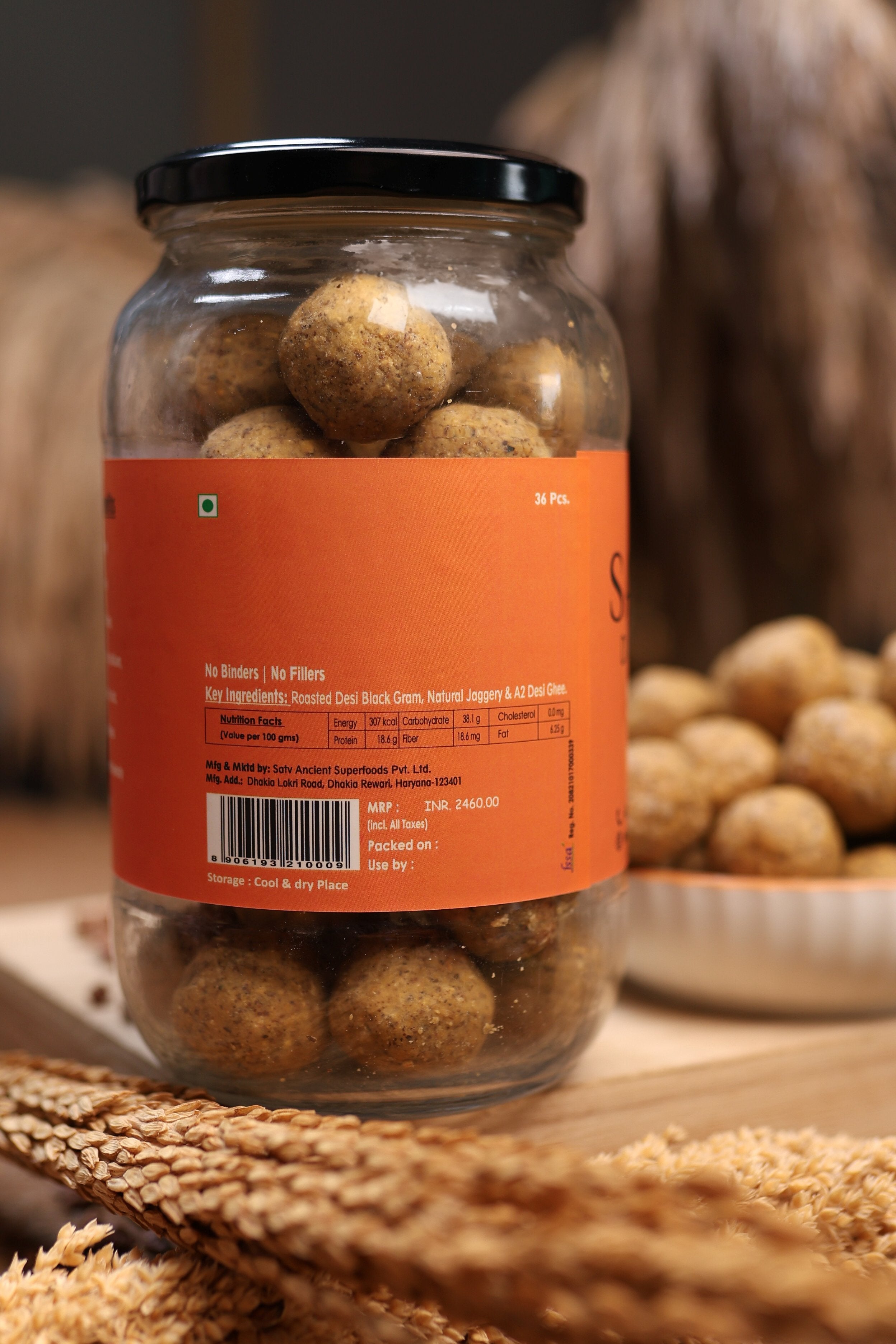 Roasted Kala Chana Desi Ghee Laddu