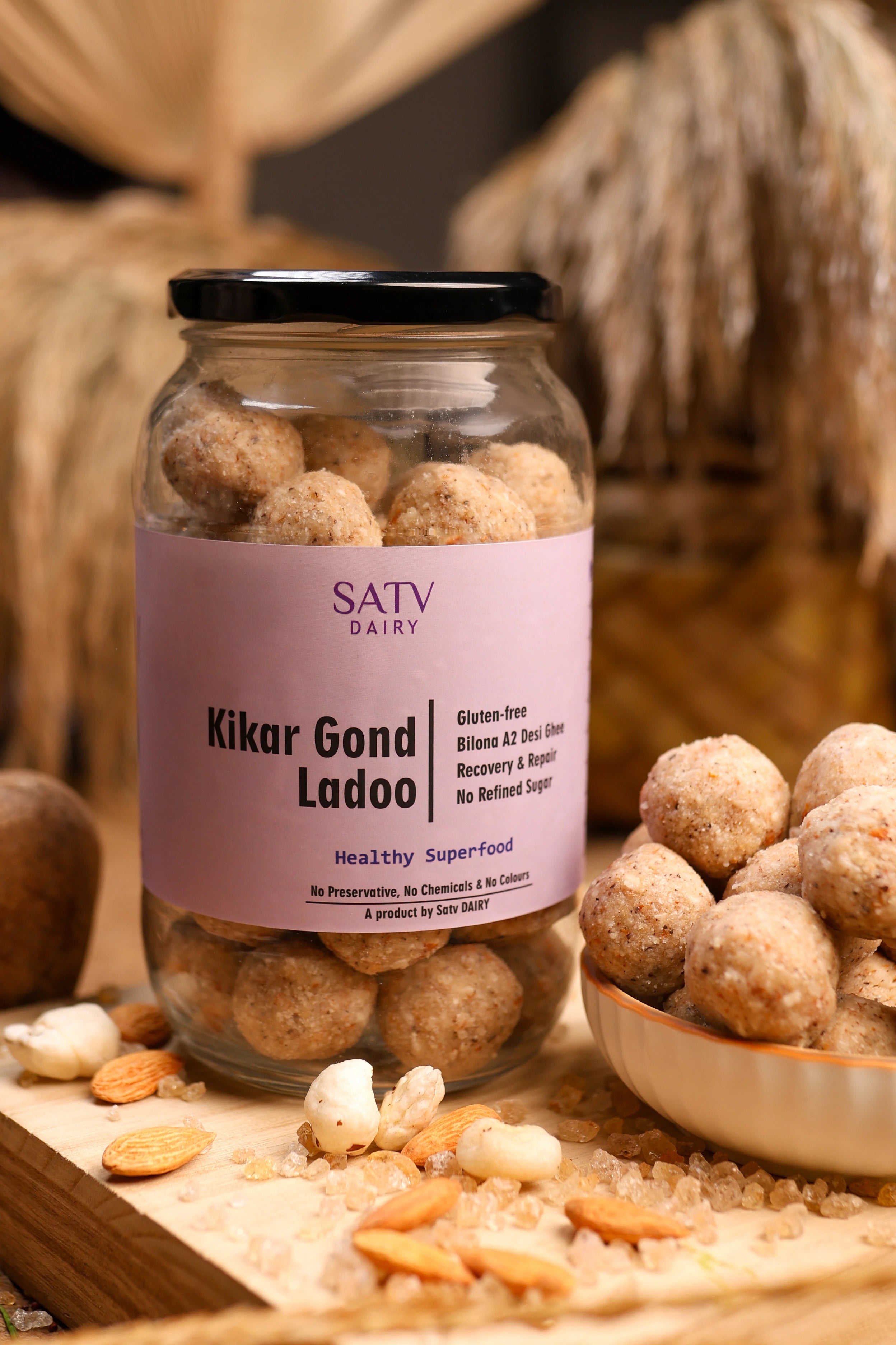 Handmade Gond Laddu with Dry Fruits and A2 Desi Ghee