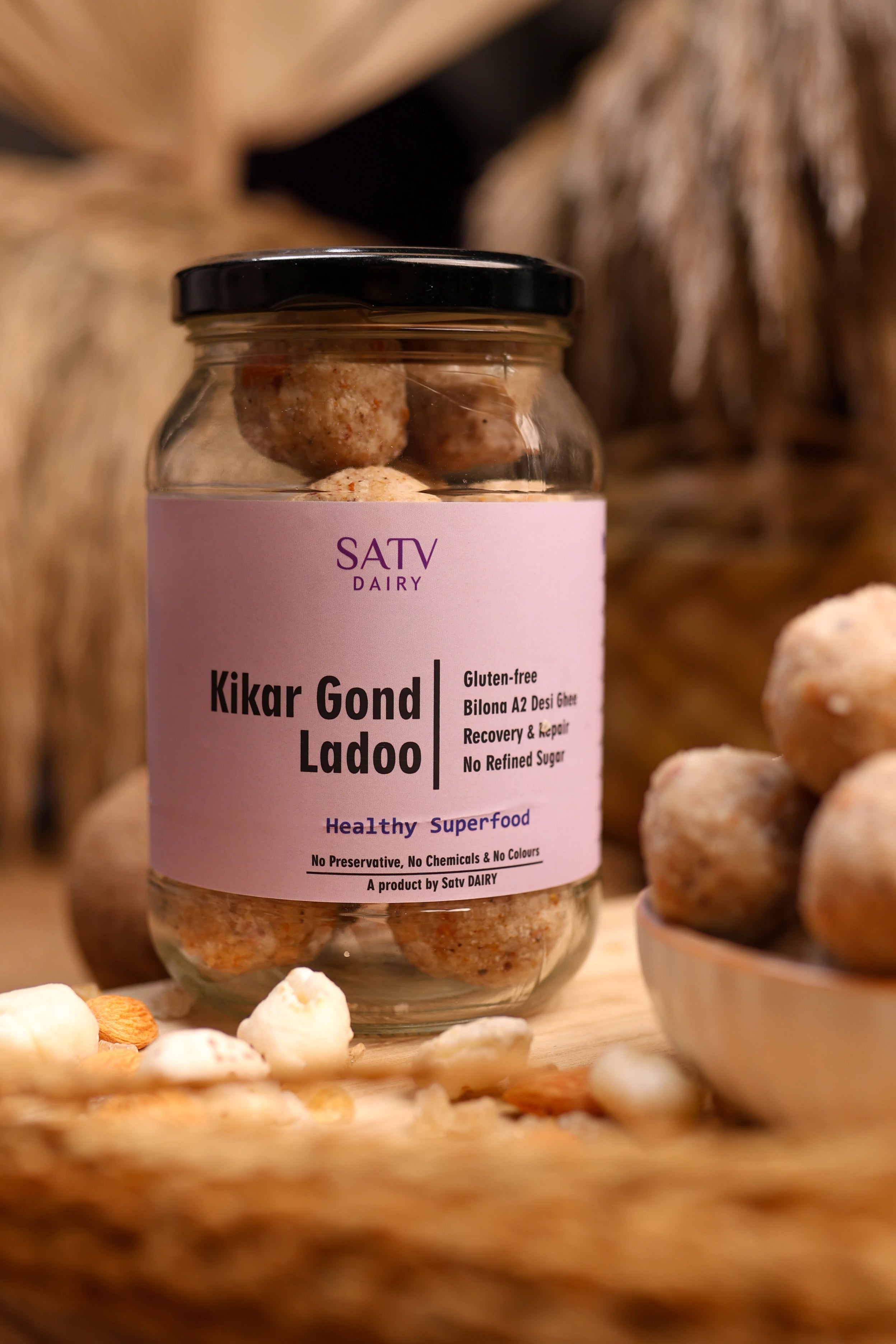 Kikar Gond Laddu Packed with Healthy Nuts and Natural Jaggery