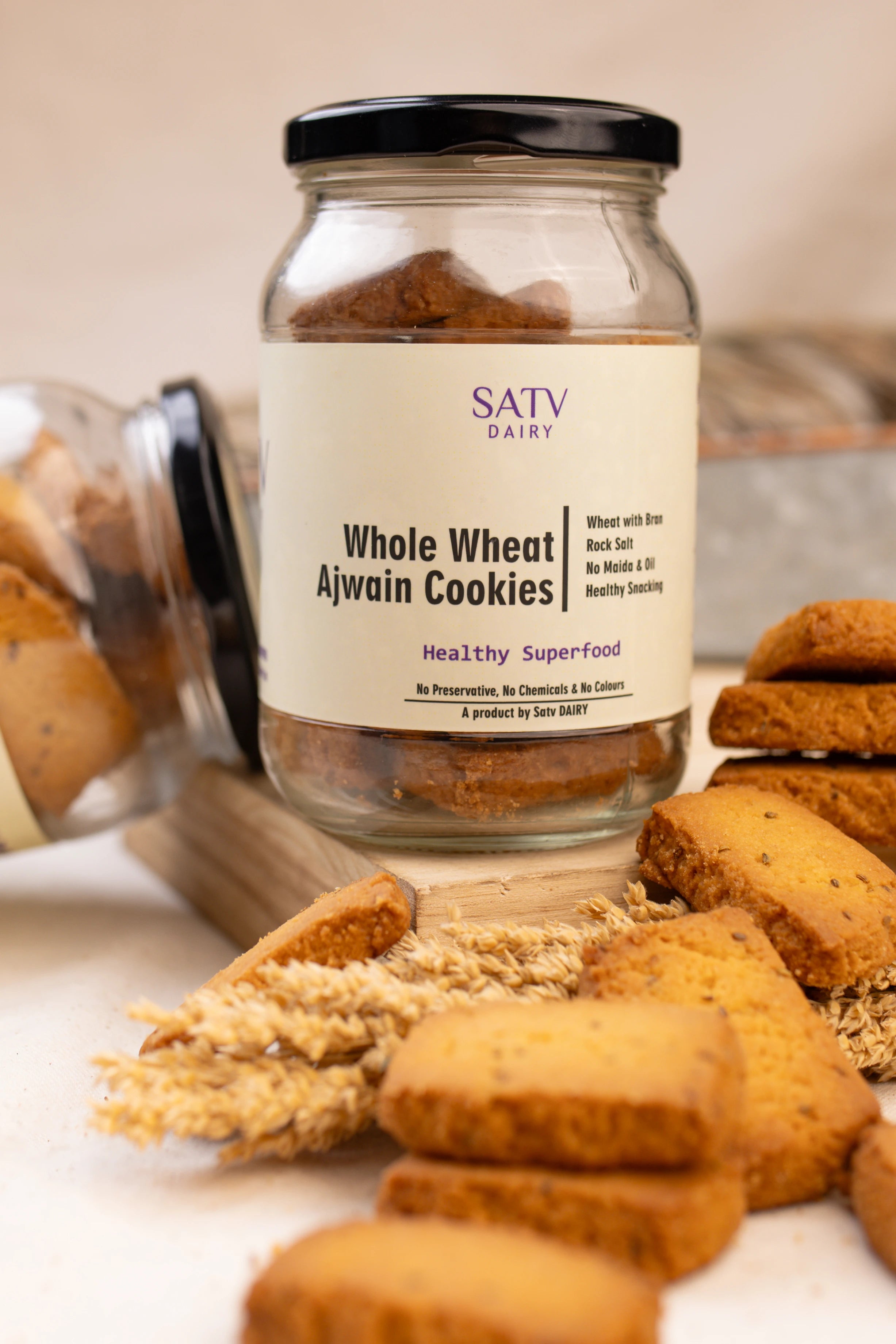 Ajwain cookies by Satv Dairy – handcrafted with whole wheat & ghee