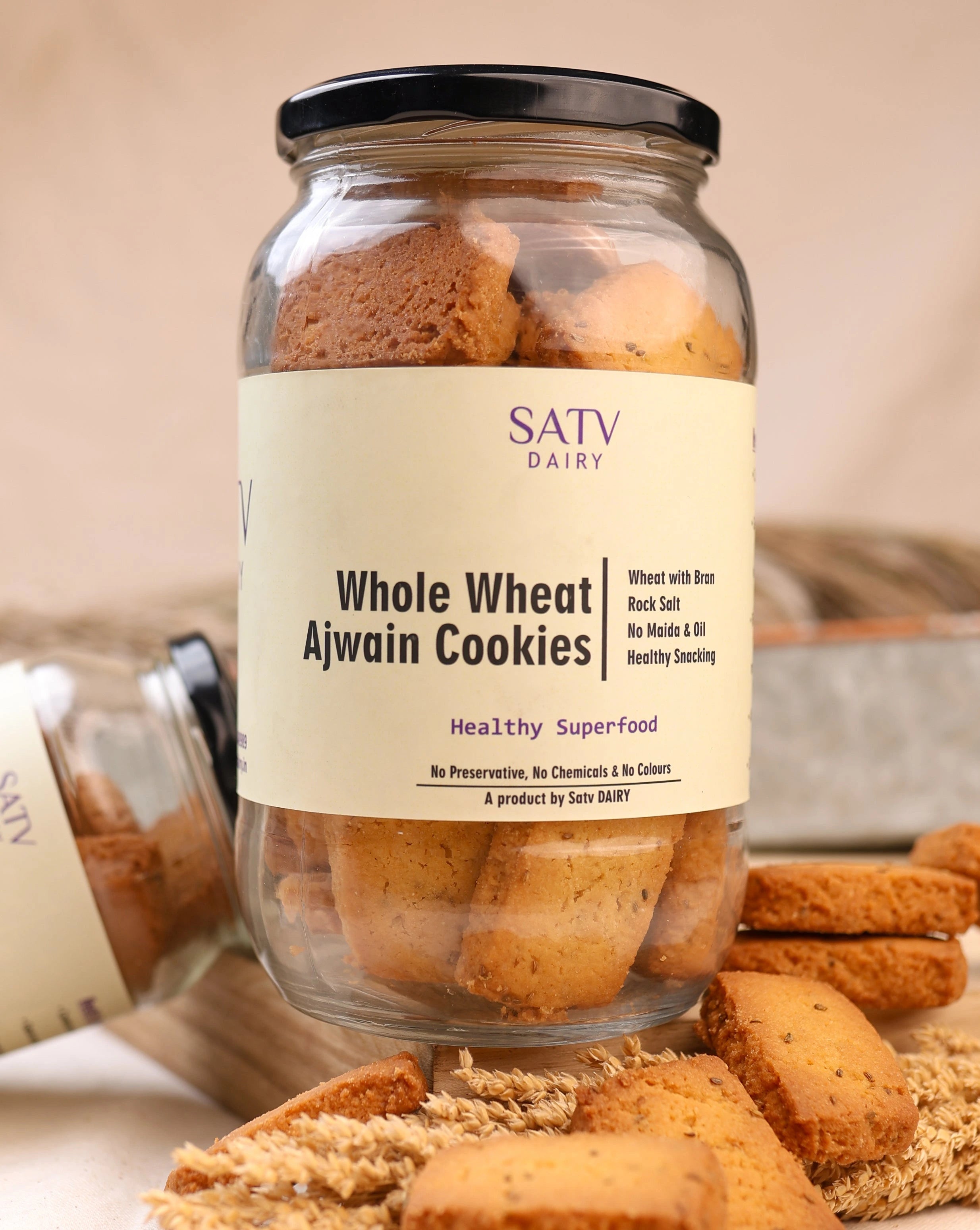 Artisanal Ajwain cookies with cow ghee and no refined sugar