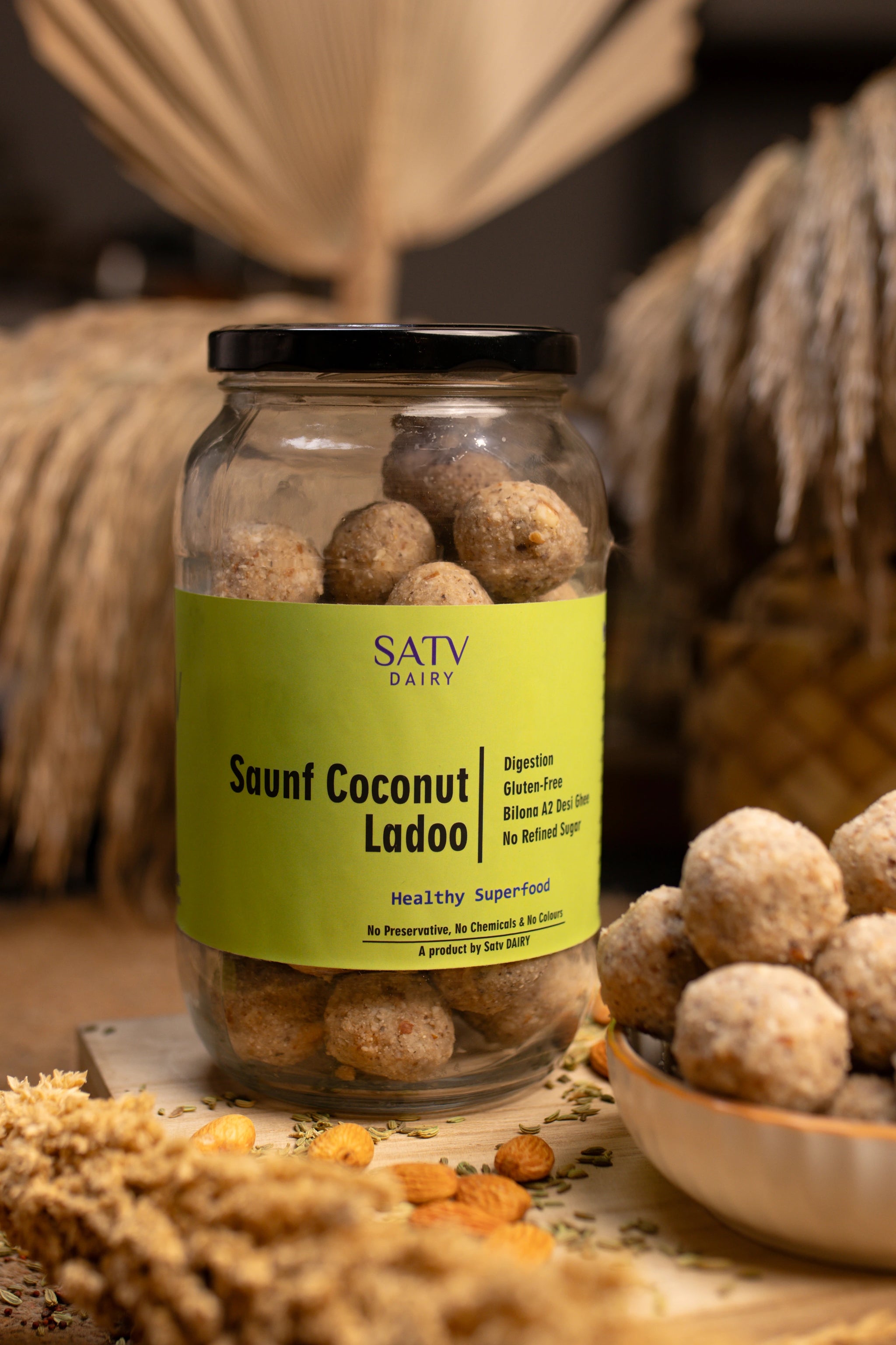 Handmade Saunf Coconut Laddu by Satv Dairy