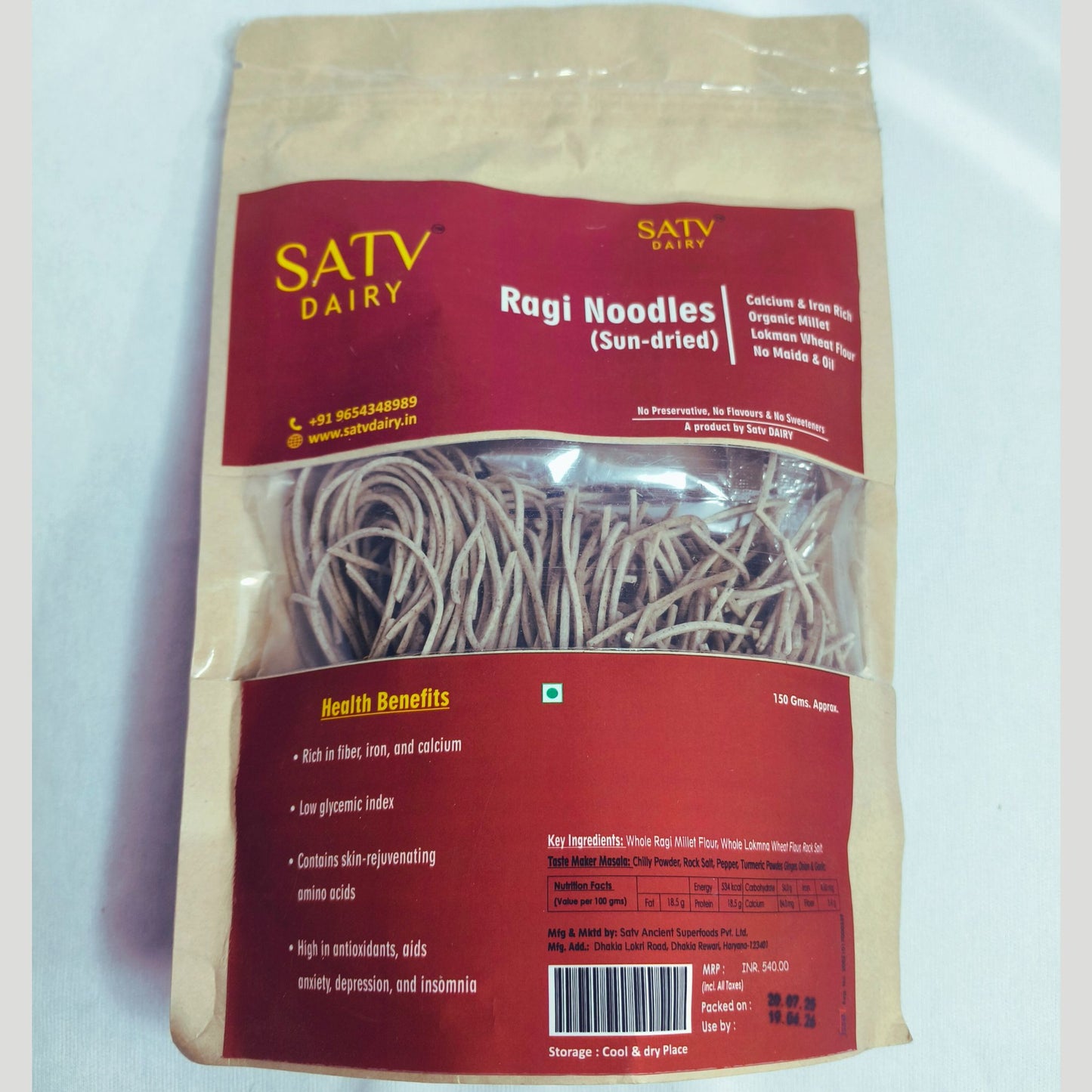Ragi Noodles (Sun Dried)