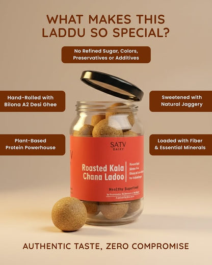 Roasted Kala Chana Laddu (Gluten-free)