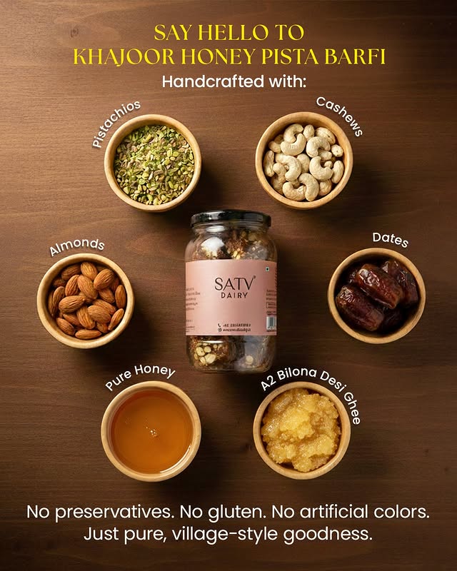 Khajoor Honey Pista Barfi