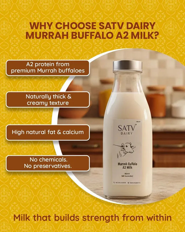 Murrah Buffalo A2 Milk (Available in Delhi NCR Only)