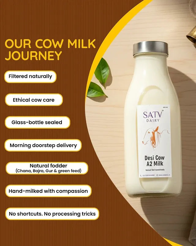Desi Cow A2 Milk (Available in Delhi NCR Only)