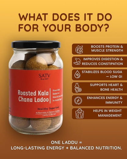 Roasted Kala Chana Laddu (Gluten-free)