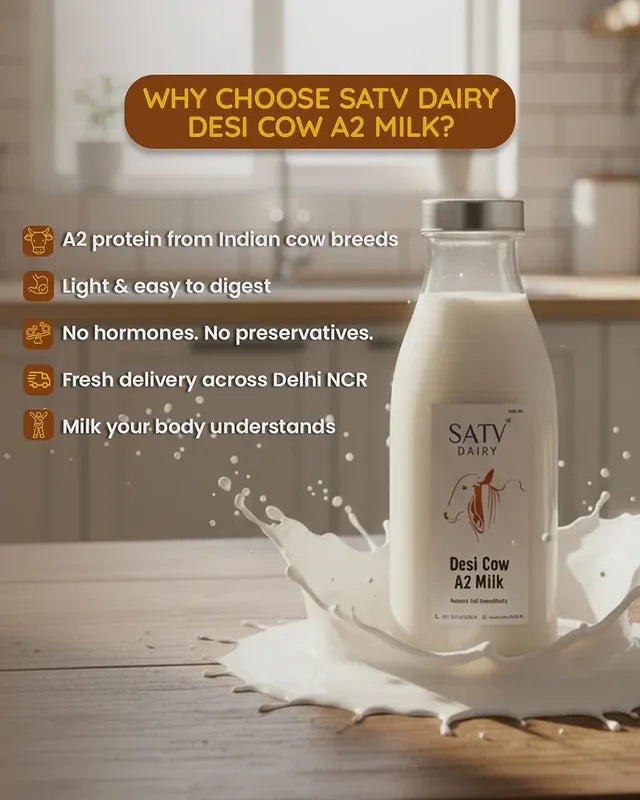 Desi Cow A2 Milk (Available in Delhi NCR Only)