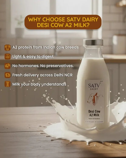 Desi Cow A2 Milk (Available in Delhi NCR Only)