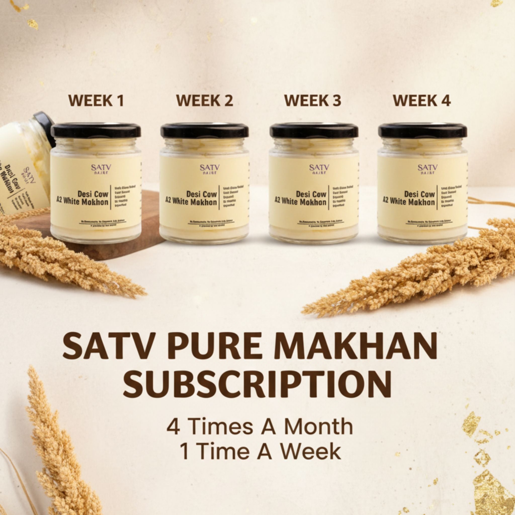 Satv Pure A2 Bilona Makhan Subscription (Available in Delhi NCR Only)