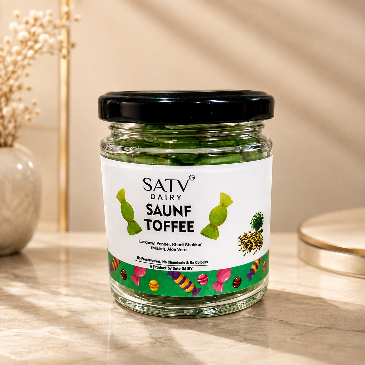 Satv Dairy Saunf Toffee (Pack of 2)