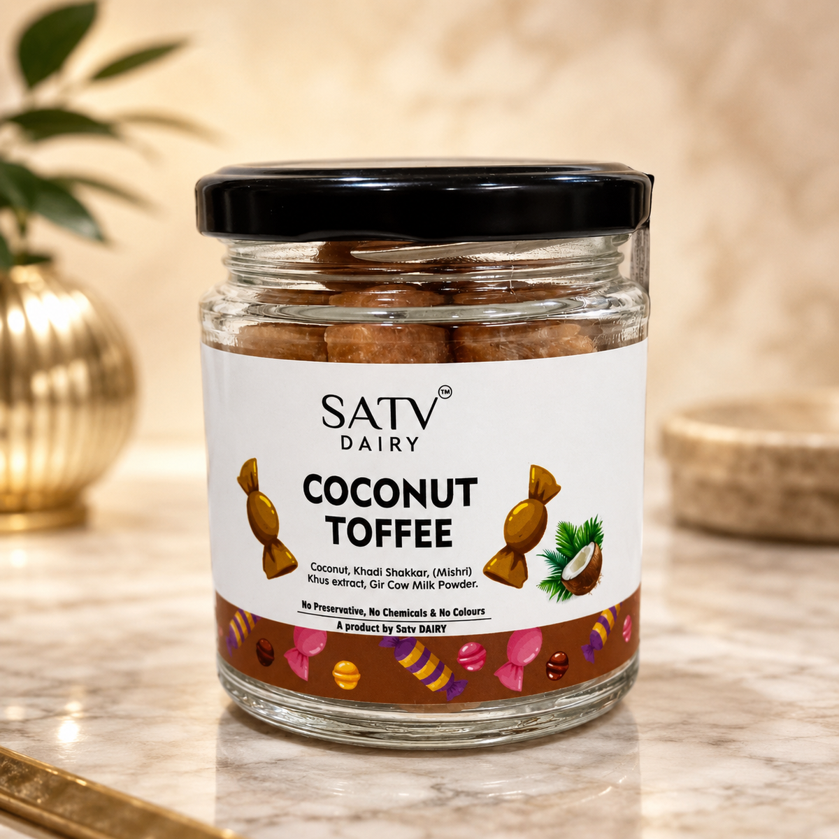 Satv Dairy Coconut Toffee (Pack of 2)
