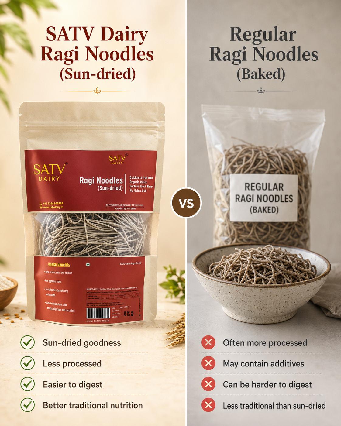 Ragi Noodles (Sun Dried)