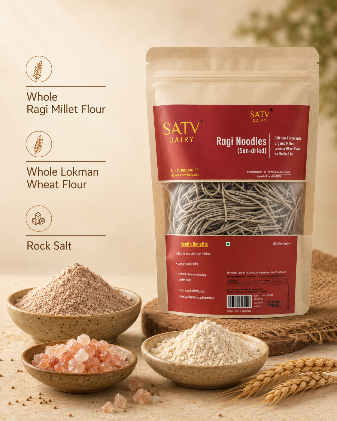 Ragi Noodles (Sun Dried)