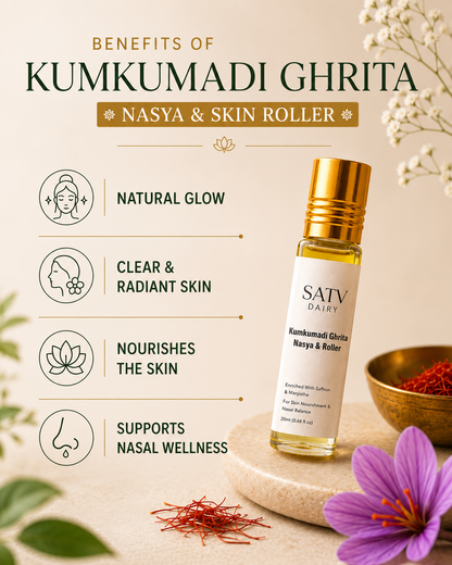 ✨ Kumkumadi Ghrita Nasya & Skin Roller