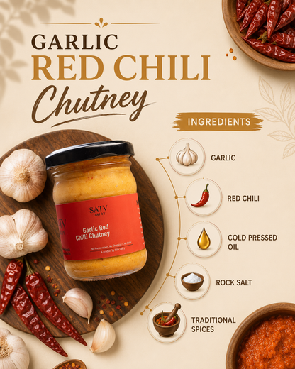 Garlic Red Chilli Chutney (Available only in Delhi NCR)