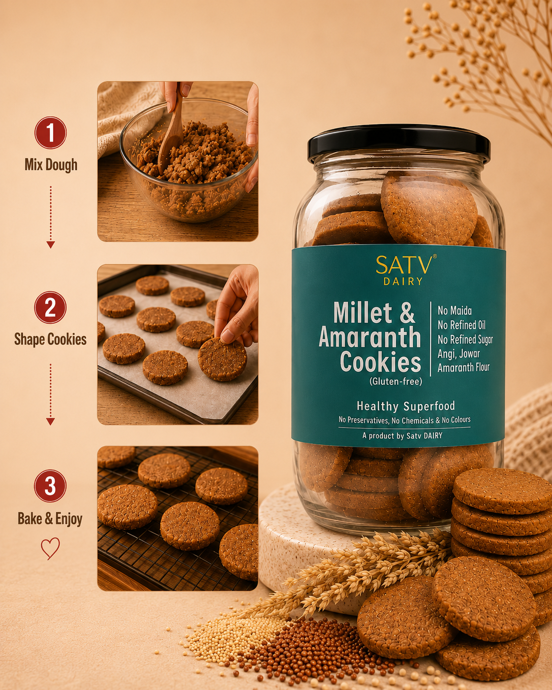 Millet & Amaranth Cookies