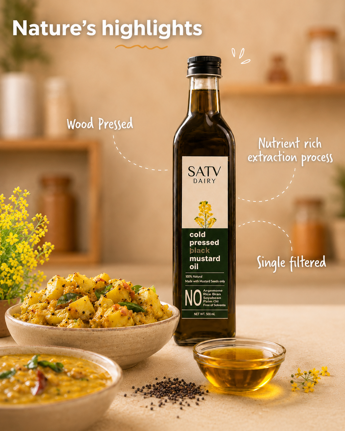 Cold-Pressed Black Mustard Oil