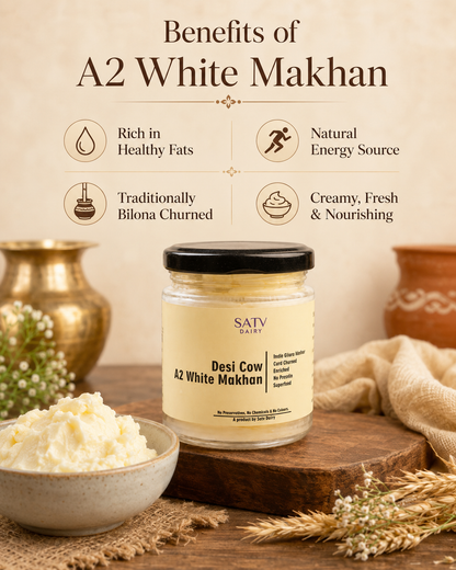 Vedic Bilona A2 White Makhan (Available in Delhi NCR Only)