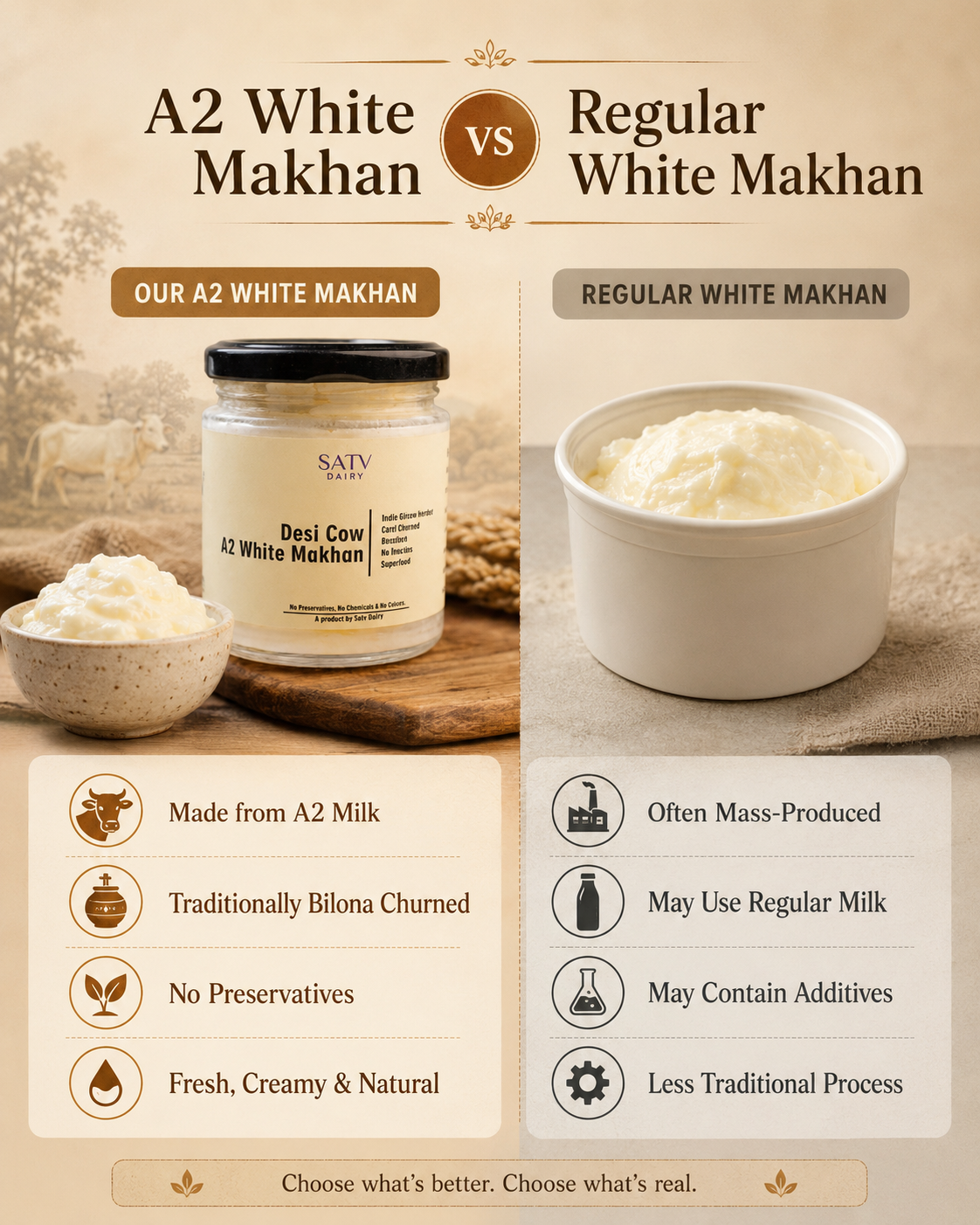 Vedic Bilona A2 White Makhan (Available in Delhi NCR Only)