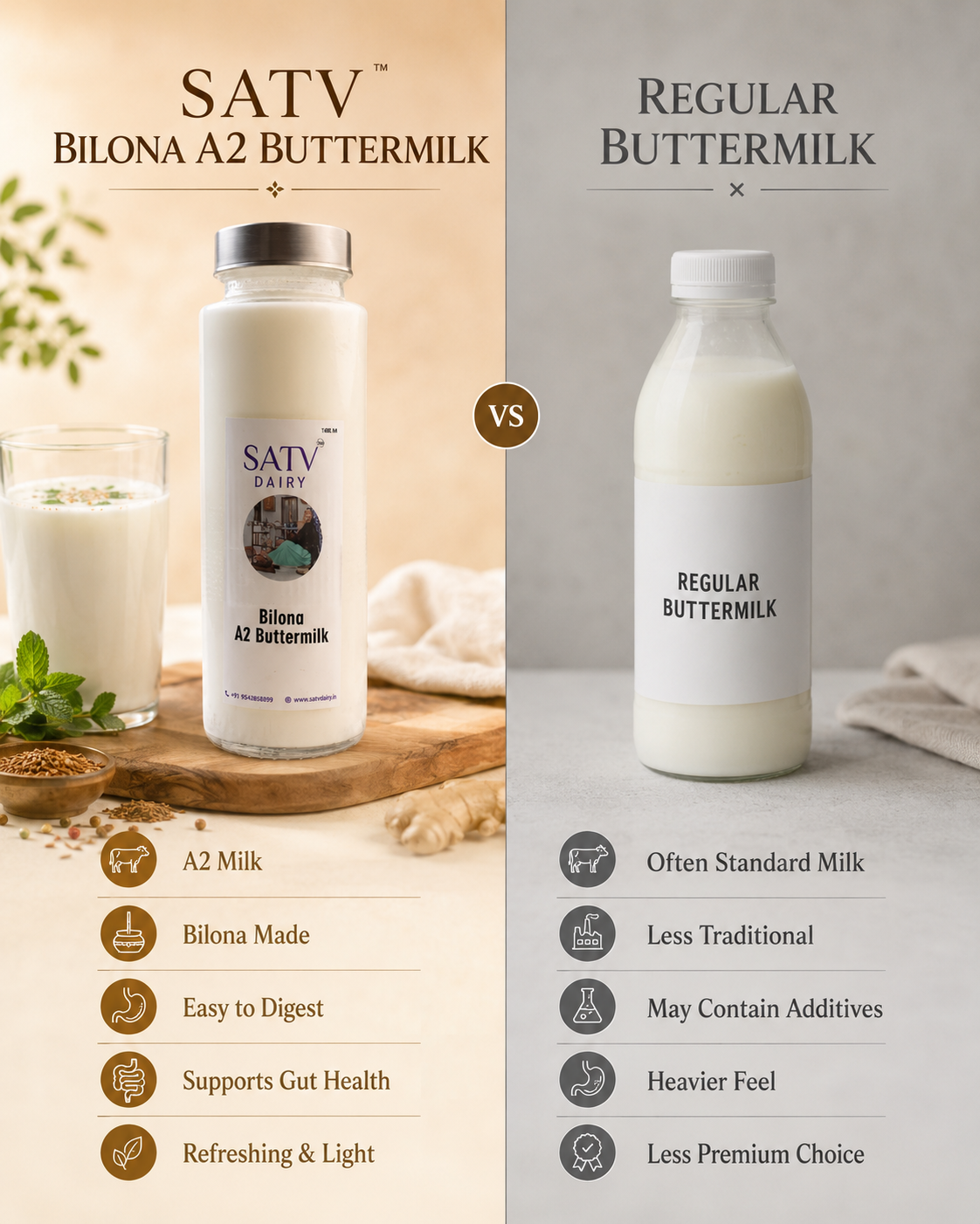 Bilona A2 Buttermilk (Available in Delhi NCR Only)