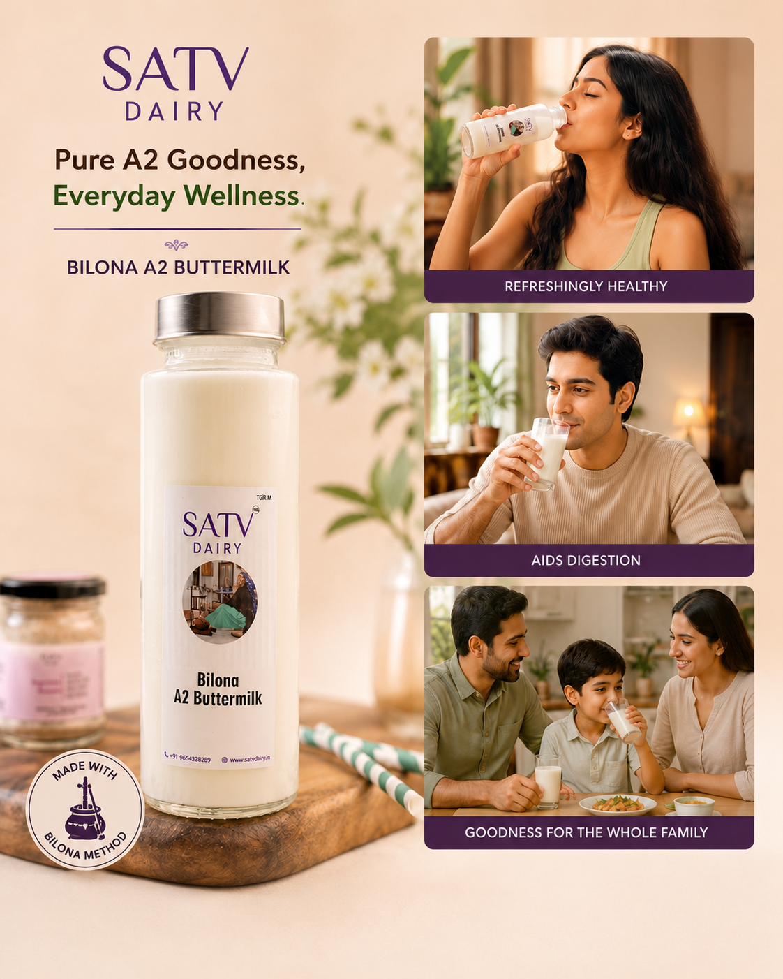 Bilona A2 Buttermilk (Available in Delhi NCR Only)