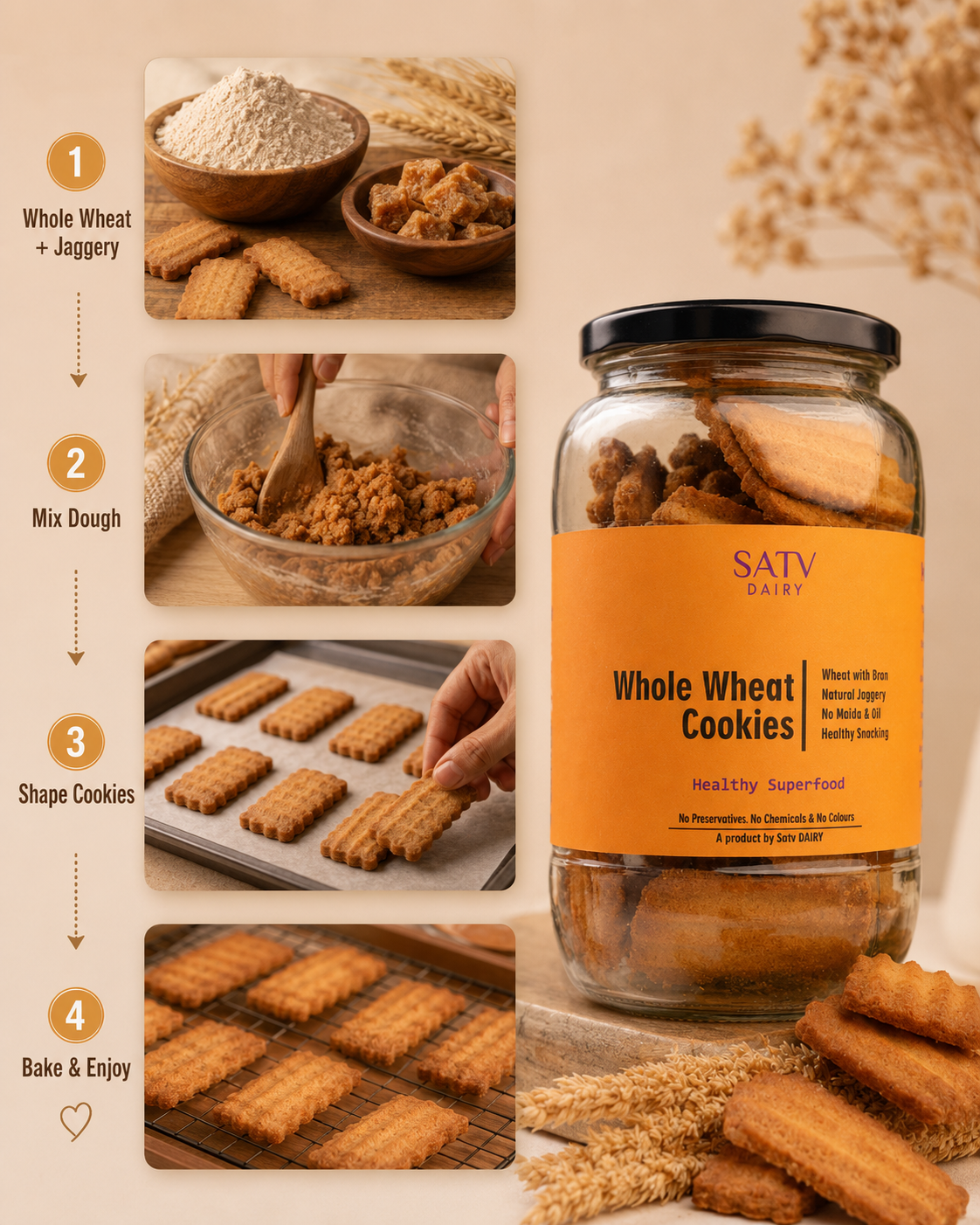 Whole Wheat Cookies