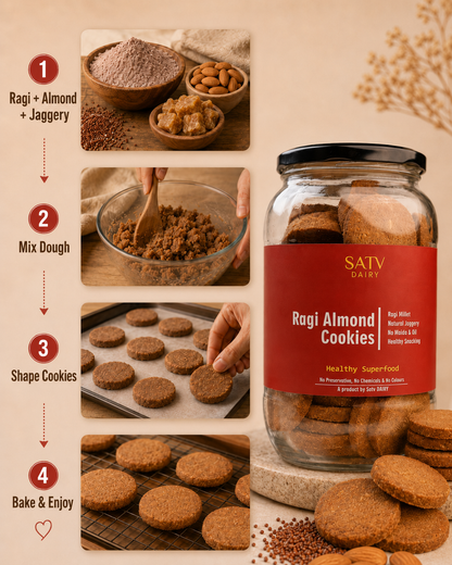 Ragi Almond Cookies