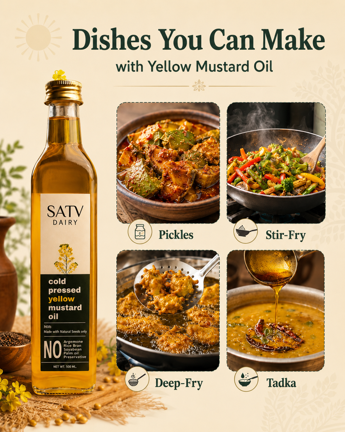 Cold-Pressed Yellow Mustard Oil