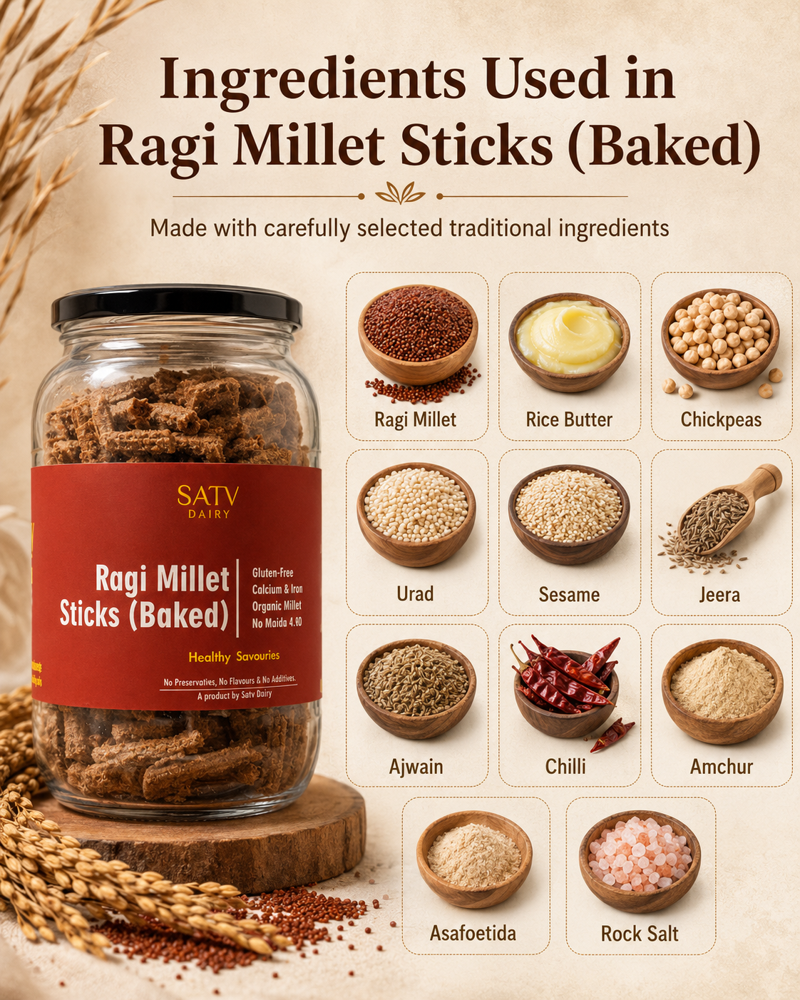 Ragi Millet Sticks