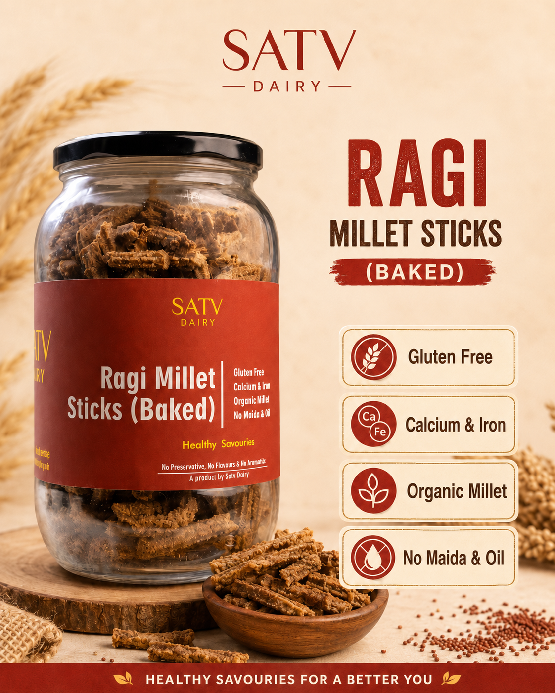 Ragi Millet Sticks