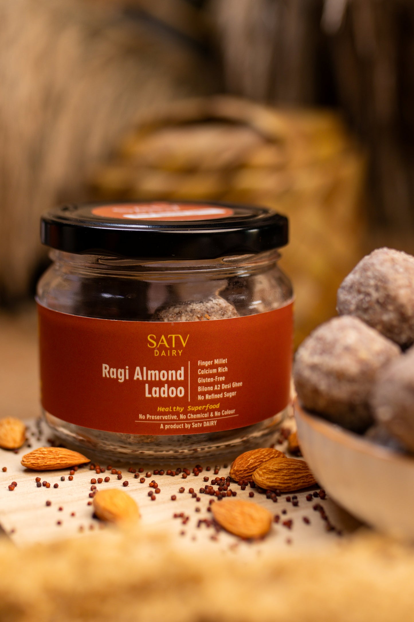 Ragi Almond Laddu (Gluten-Free)