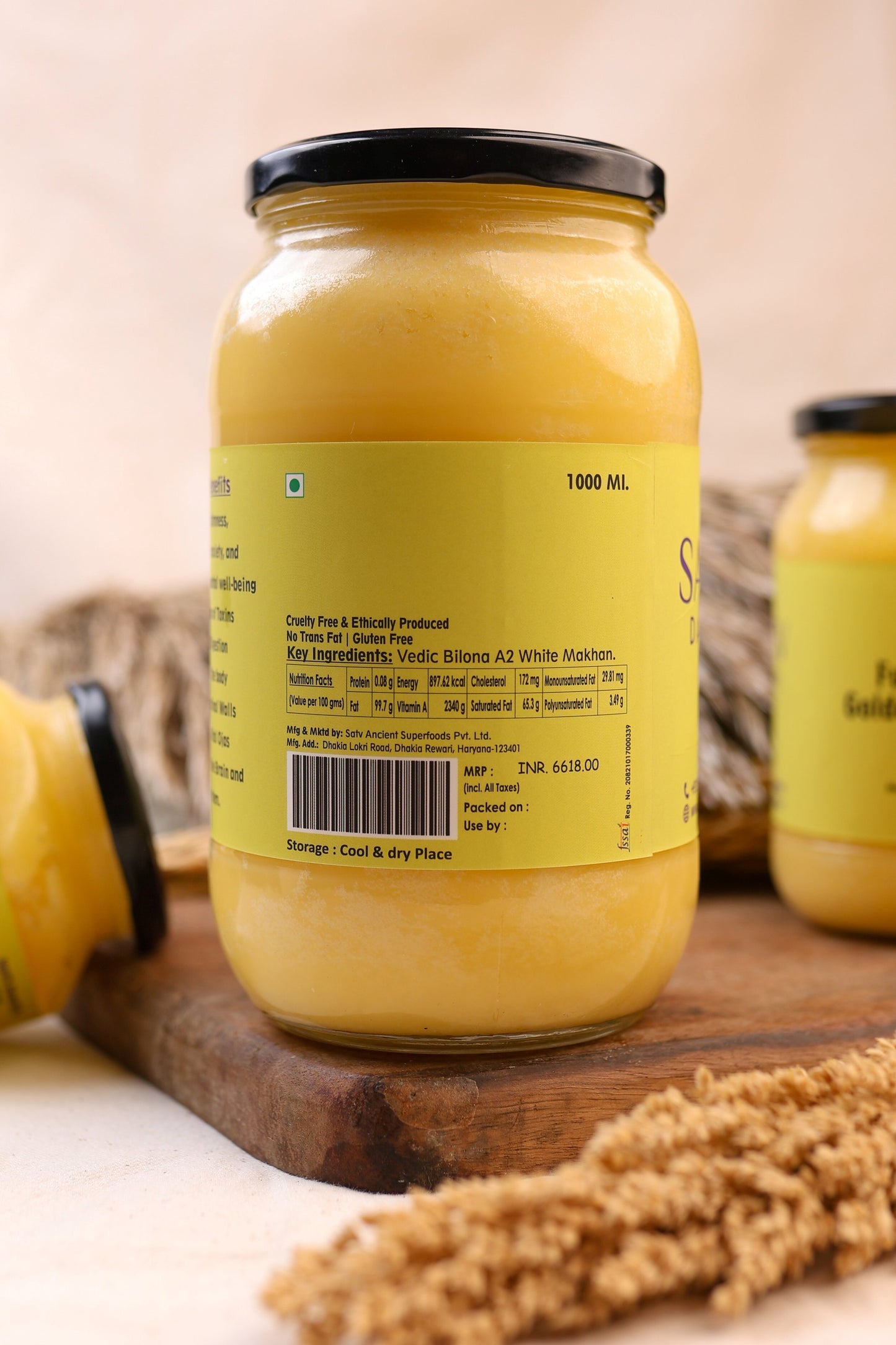 Full Moon Pure Ghee backside