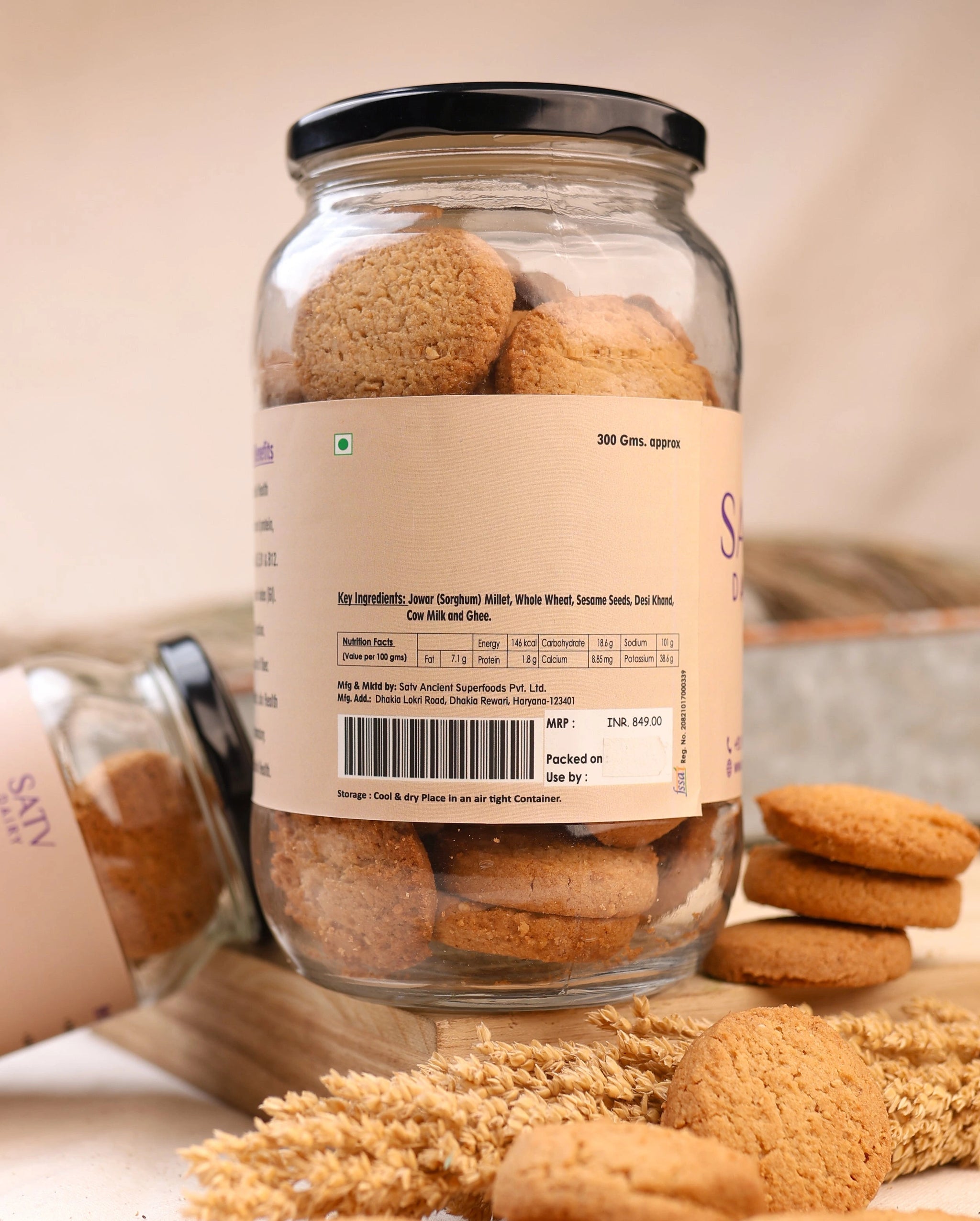 Homemade-style cookies rich in fiber and protein