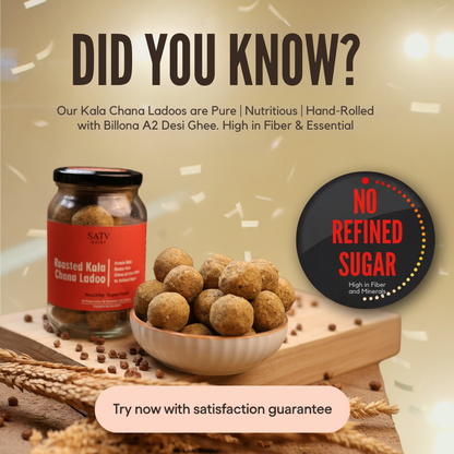 Roasted Kala Chana Laddu (Gluten-free)
