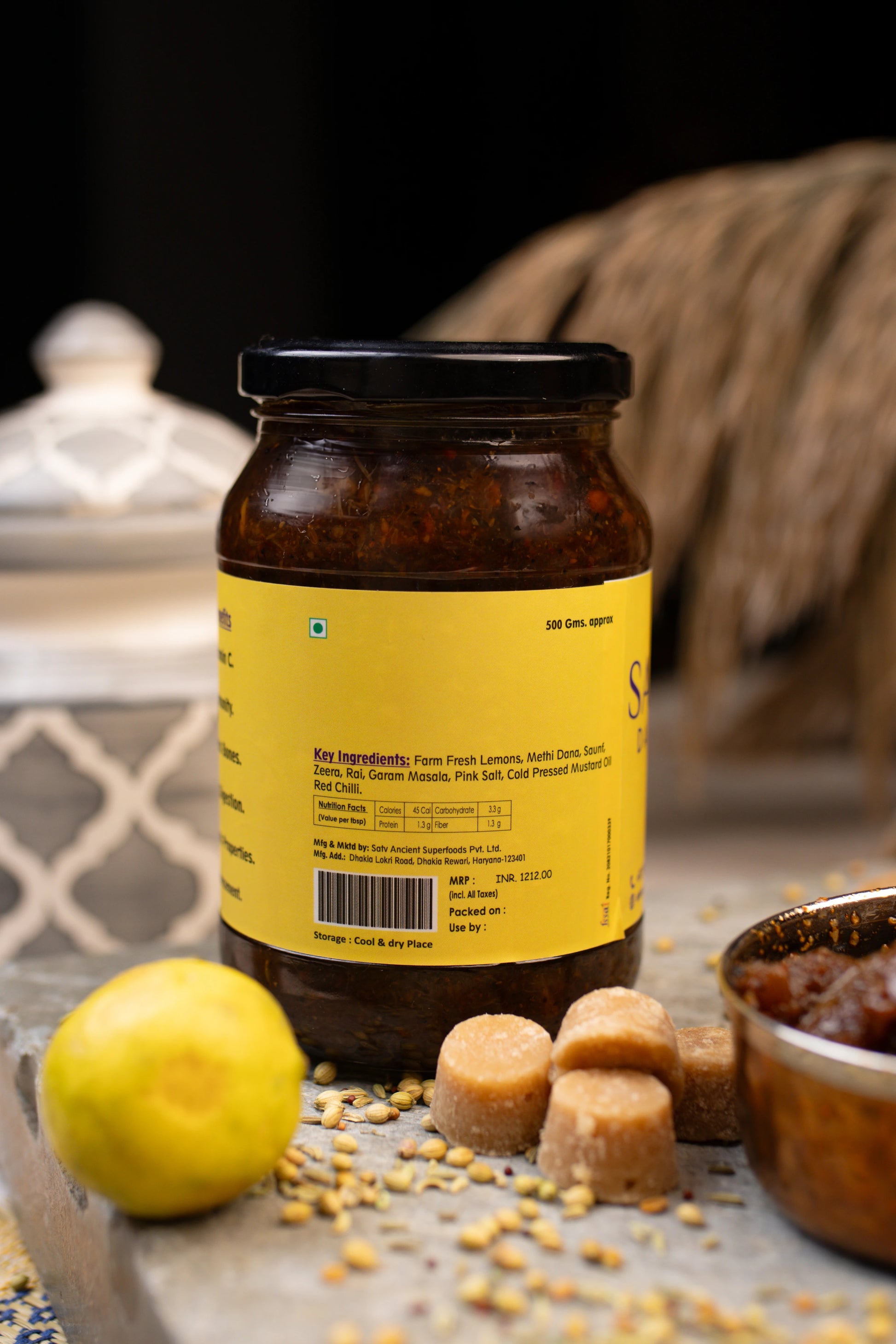 Probiotic Lemon Pickle with Organic Ingredients