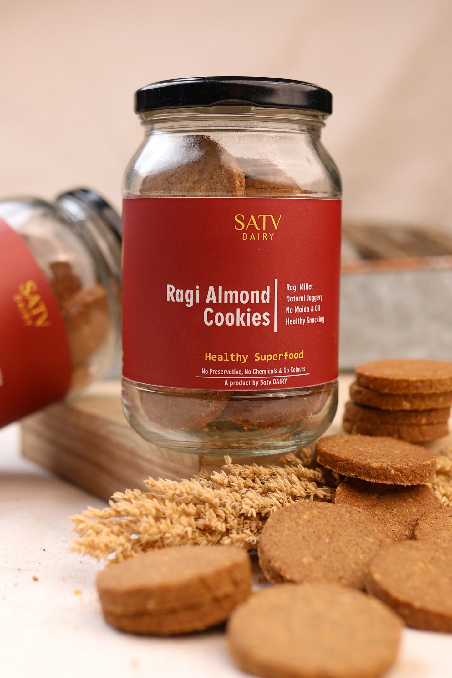 Satv Dairy Ragi Almond Cookies – Healthy Maida-Free Biscuits