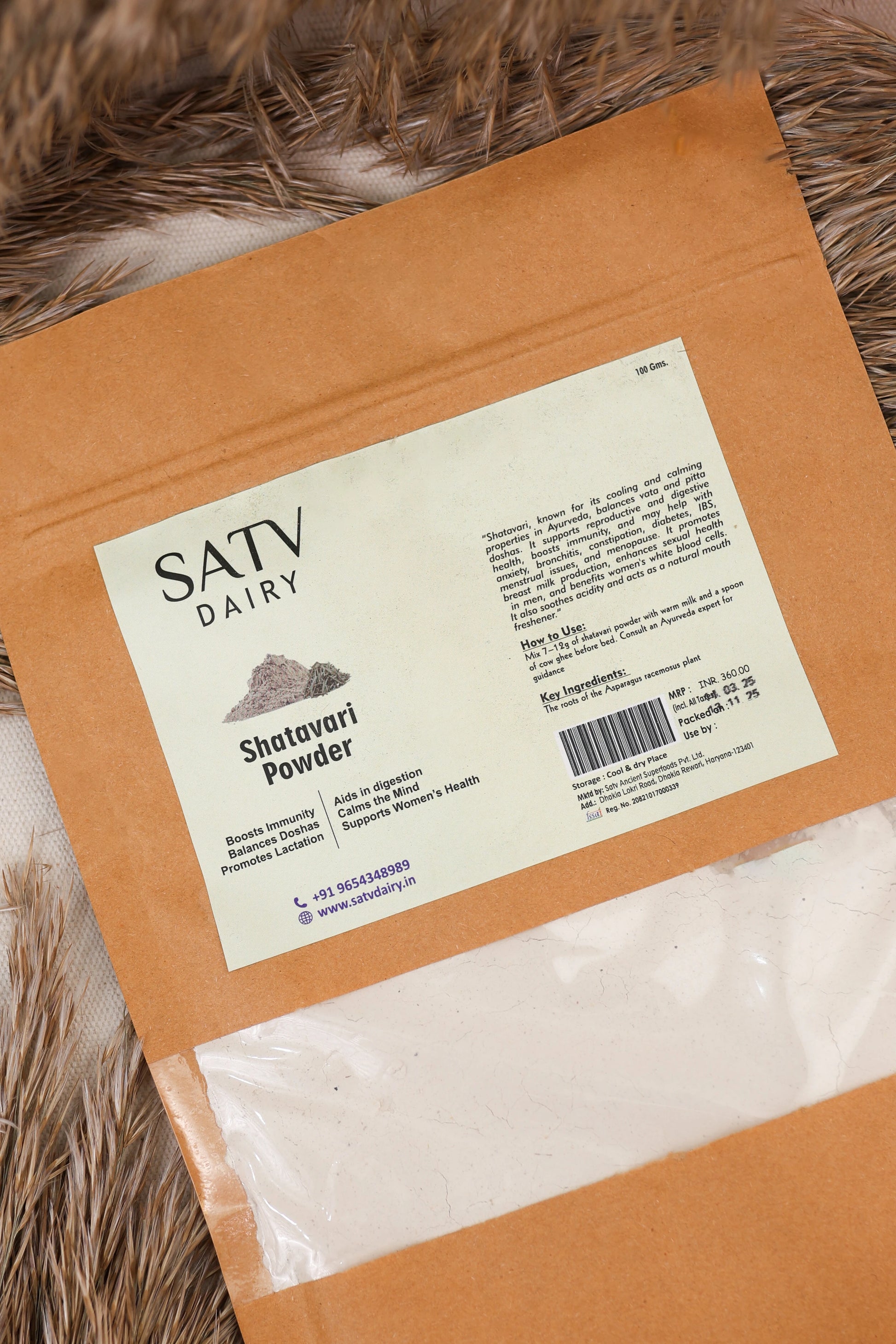 Satv Dairy Shatavari Powder – Pure Organic Asparagus Powder