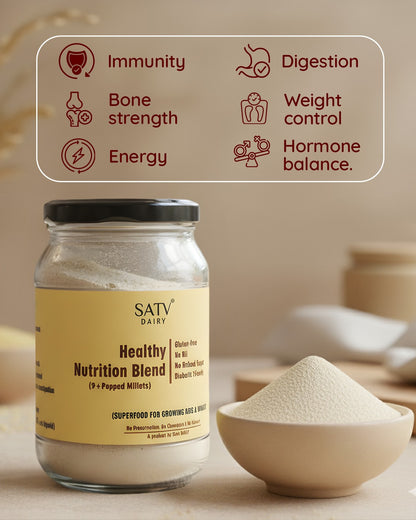 Satv Dairy Healthy Nutrition Blend (9+ Popped Millets)