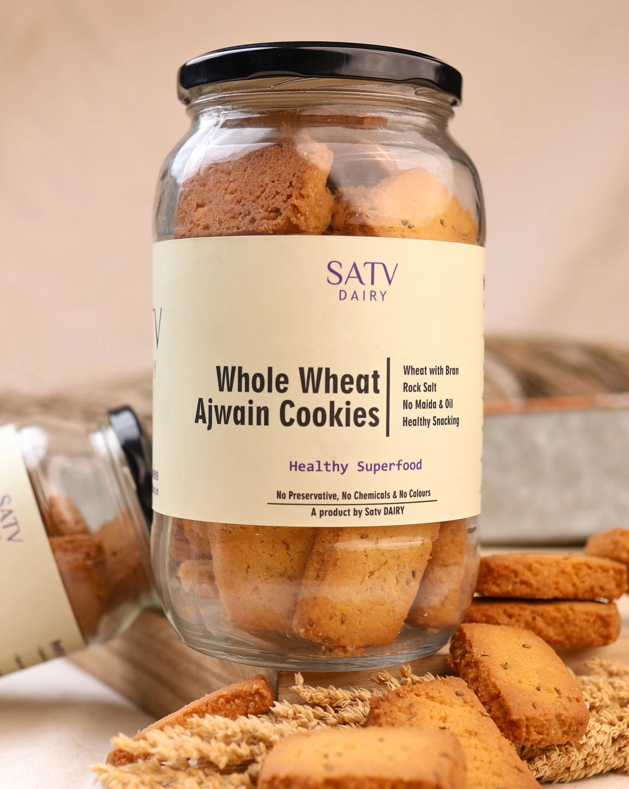 Artisanal Ajwain cookies with cow ghee and no refined sugar